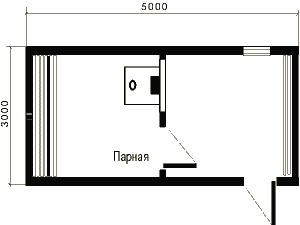 Каркасная баня BS31 - 15 м<sup>2</sup> (5x3)