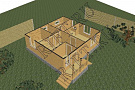 Каркасный дом DL23B - 121 м<sup>2</sup> (9x8)