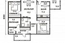 Каркасный дом DG25 - 105 м<sup>2</sup> (10x8)