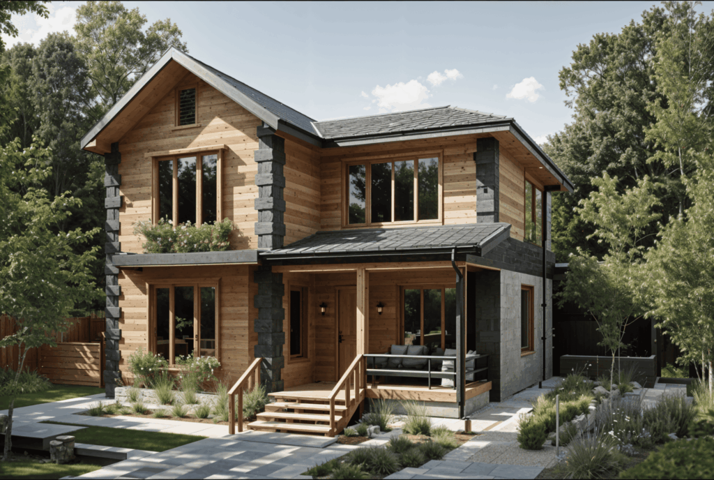 Двухэтажный дом из бруса XL31