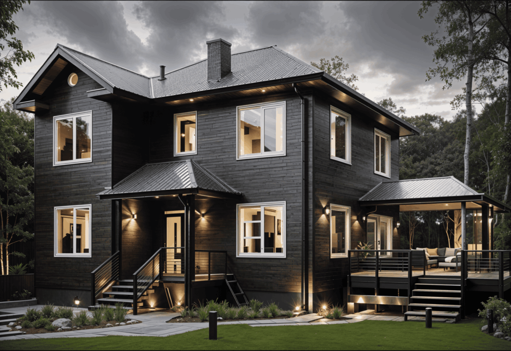 Двухэтажный дом из бревна XX19