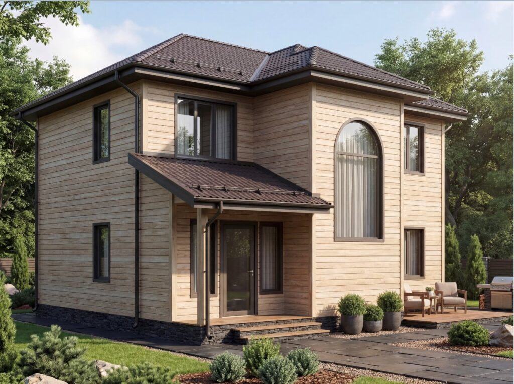 Дачный каркасный дом DL29