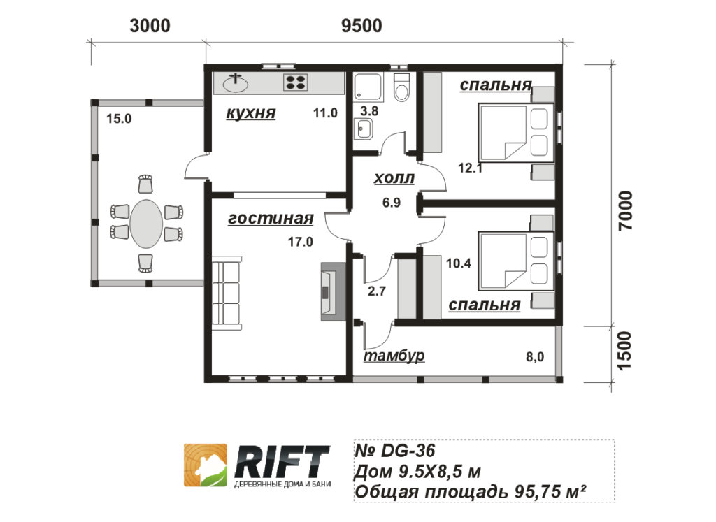 Современный каркасный дом XX36